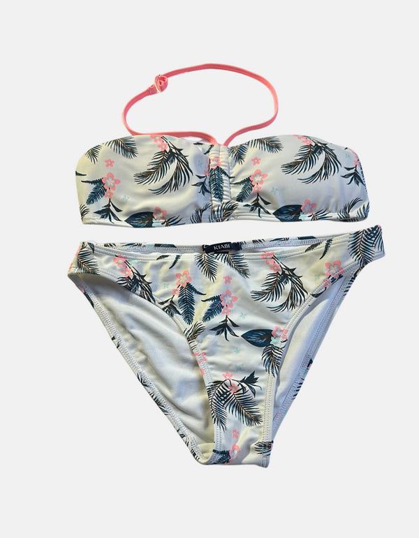 Floral Print Bandeau Bikini Set